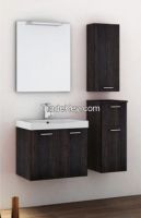 Modern wall hung bathroom cabinet with mirror with side cabinets