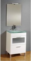 Modern MDF standing bathroom cabinet with mirror