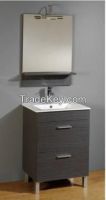 Modern design MDF melamine standing bathroom cabinet with mirror
