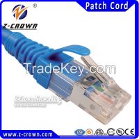 Factory offer high quality patch cord rj45 Cat5e Cat6 7X0.18mm stranded 24awg patch cord with 30inch gold plating connectors