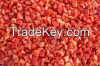 Frozen diced red peppers