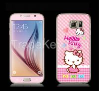 Colorful Tempered Glass Shield for Samsung S6 --- 1 set Front & back