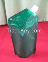 water liquid packaging plastic bag with spout