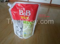 stand up soap liqid bag with spout
