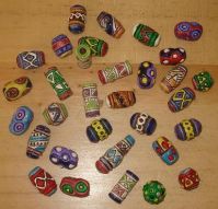 Sell  Large Engraved Ceramic Beads