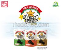Korean healthy snack "KimStar" (sesame, almond, hot chilli)