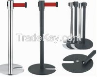 outdoor belt barrier retractable stanchions tensa barrier