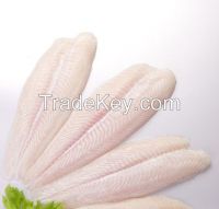 frozen pangasius fillet, well trimmed, light pink