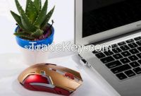 Hot selling! Iron man 6D drivers usb optical mouse wireless gaming mouse