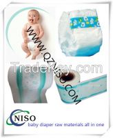 laminated film for baby diaper with hydrophobic non-woven