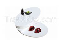 Modern home furniture S shape glass coffee table /mesa de centro