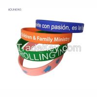 Screen printed Silicone Bracelets