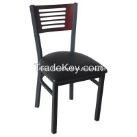 Restaurant Furniture Metal Chair with Wood Back (ALL-209)