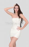 women's white sexy tube dress/merino wool