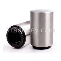 Aluminium magnetic round automatic bottle opener
