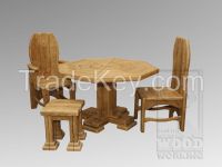 Wood furniture from solid oak.