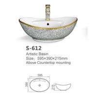 Modern design bathroom ceramic art basin vanity basin countertop colored hand wash sink