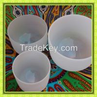 Multi-functional Frosted Crystal Quartz Singing Bowl