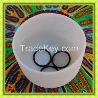 Quartz glass bowl for meditation