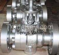 Reduced bore flanged ball valve