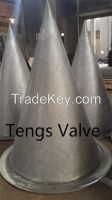 Stainless steel temporary cone strainer filter