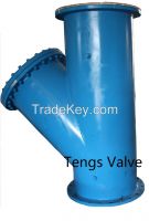 Carbon steel flange ends fabricated y type strainer