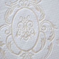 Factory Direct Supply Wholesale/Mix Order Fabric, 15h009, 100% Polyester White Jacquard Scuba Knitting Fabrics for Memory Foam Mattress