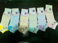 Bamboo charcoal fiber socks ms fiber socks summer lovely gift box sox thin cotton female socks
