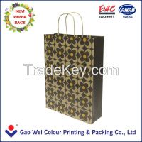 Custom Design Printed Shopping Kraft Paper Bag