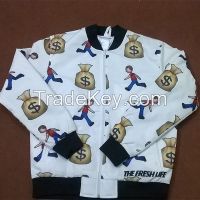 Custom made sublimation printing bomber jackets new desings