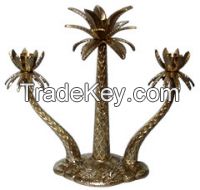 Brass Palm tree candleholder