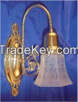 Cast Brass Wall Sconce with Roped Arm