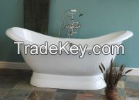 Cast Iron Pedestal Tub -Freestanding Double Slipper