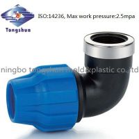 compression fitting pipe fitting for drinking water - Elbow X FBSP