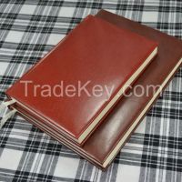 leather notebooks, notepads, buiness notepads, dairy, print logo, 