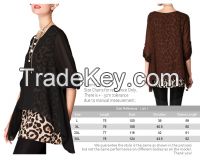 Leopard print chiffon blouse