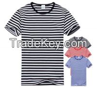 Men's cotton knitted striped shirt