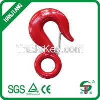 Hot selling forged eye hoist hook with latches