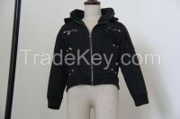 boy jacket with hat turn-down collar