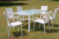 Teak Wood Textilene Garden Table