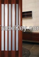 Living Room Cheap Plastic Glass Folding Door