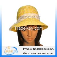 New design paper braid wide brim boater straw hat