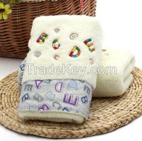 Velours and Embroidered Baby Towel