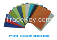 PP Sheet with bright colors and customized sizes