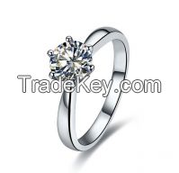 1 carat Color and Clarity Enhanced NSCD Synthetic Diamond Engagement W