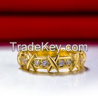 Classic Style X-shaped Cross-over Design Sona Synthetic Engagement Wed