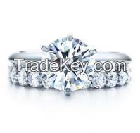 2015 New Vintage Brilliant 2ct Nscd Synthetic Ring For Lady 925 Sterli