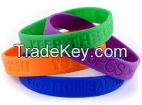 debossed silicone wristbands