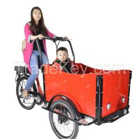 high quality denish family use three wheel electric cargo bike