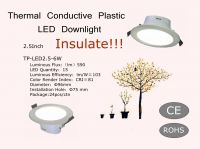 LED Downlight 2.5 Inch Thermal Conductive Plastic CE Rohs Insulate!!! 220V 50Hz